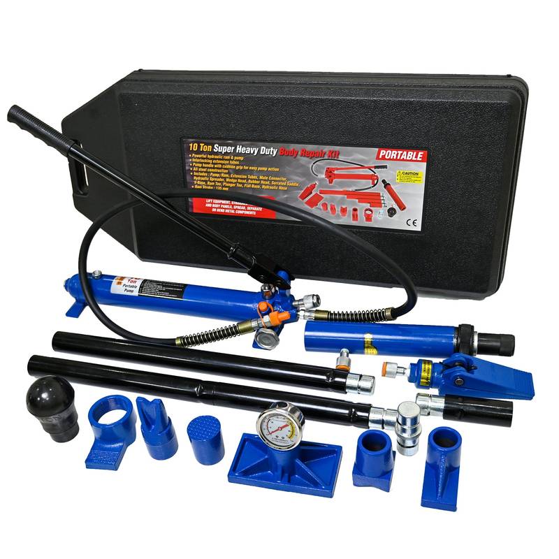 Portable Power: Hydraulic Gear in Bold Black & Blue
