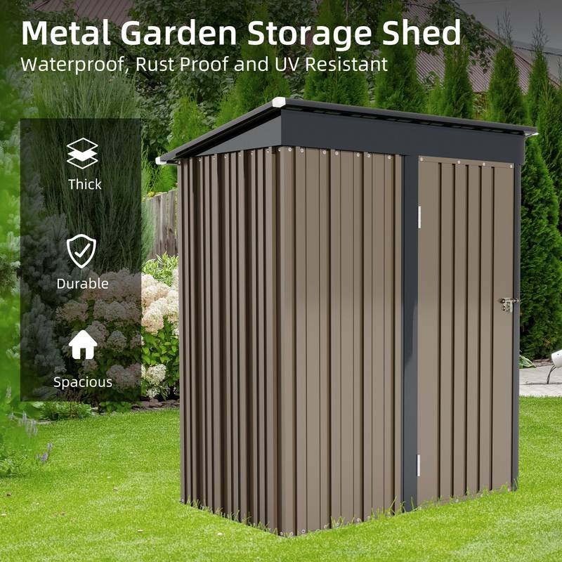 Cozy Corner Metal Shed for Your Garden