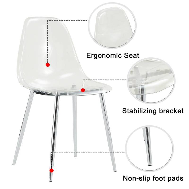 Clear Chic Dining Chairs Set