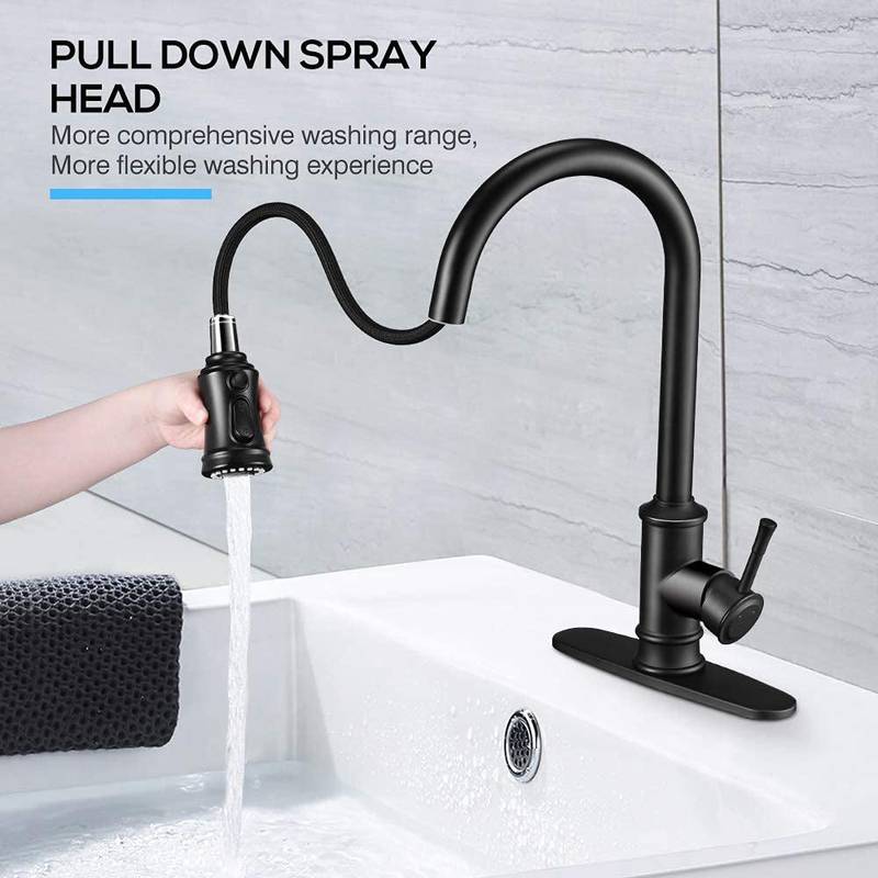 Versatile Pull-Down Kitchen Faucet with 3 Spray Modes