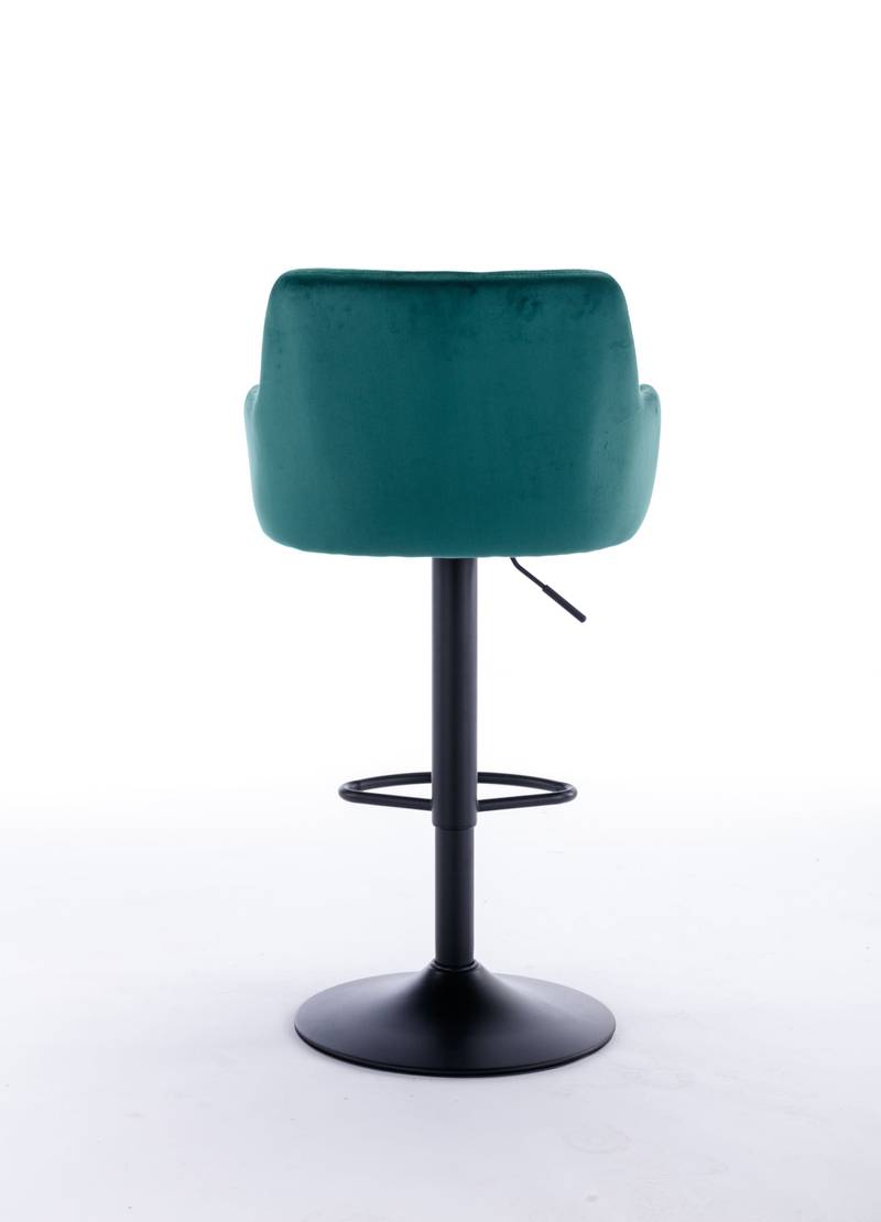 Chic Green Adjustable Bar Stools - Perfect for Kitchen or Pub