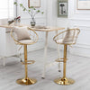 Chic Velvet Bar Chairs - Gold Elegance & Style!