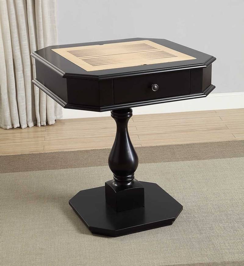 Bishop Black Reversible Game Table with Tray