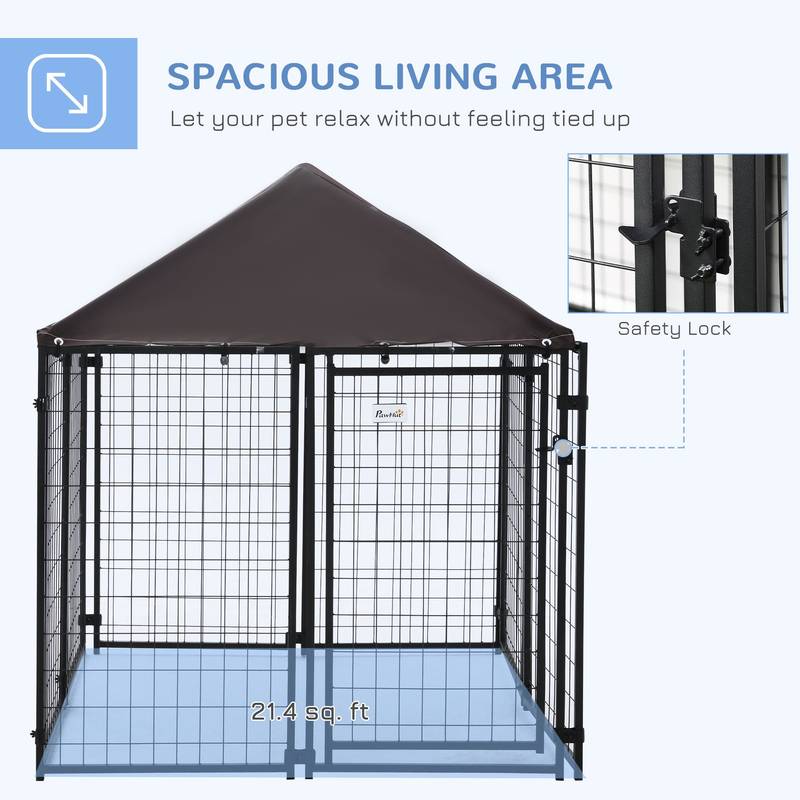 PawHut Outdoor Dog Playpen with Canopy