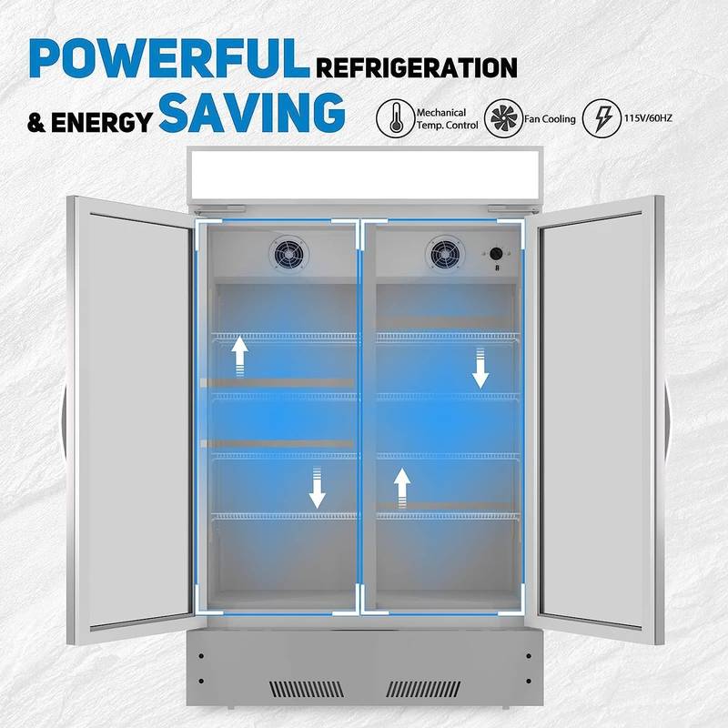 Chill & Showcase: Stylish Glass Door Commercial Fridge