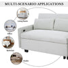 Light Blue Sleeper Sofa with USB Ports and Pillows