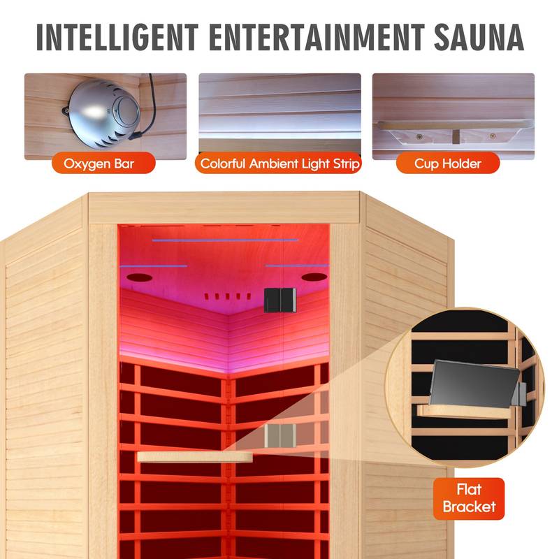 Cozy Canadian Hemlock Double Sauna