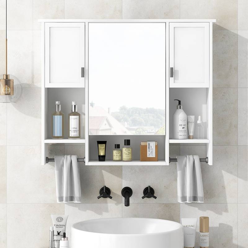 Sleek Wall-Mounted Bathroom Storage & Mirror Cabinet