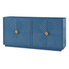 Navy Blue Modern Sideboard with Stylish Handles and Adjustable Shelves