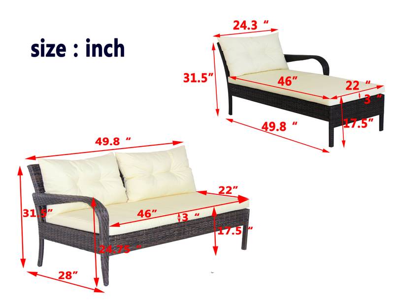 Cozy Wicker Conversation Set with Cushions