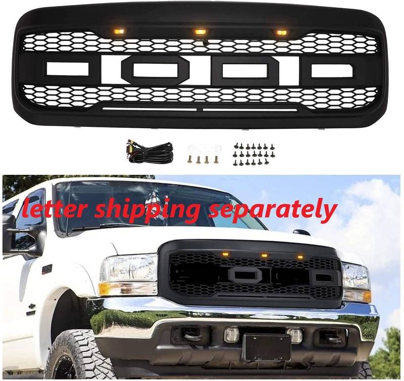 Rugged Raptor Grille with LED Lights for Ford Trucks