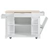 Chic Kitchen Island with Hidden Trash & Storage Solutions