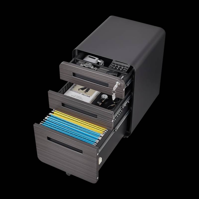 Versatile Mobile File Cabinet with Easy Glide Wheels