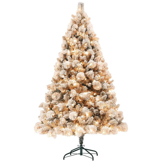 Snow-Flocked Sparkle Christmas Tree