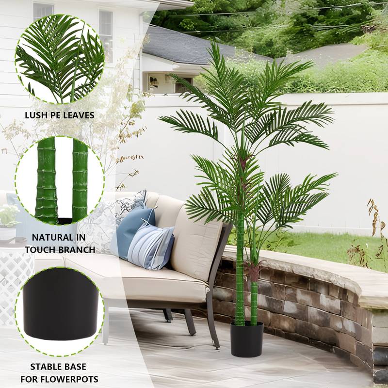 Elegant Faux Sunflower Leaf Plant – Perfect for Home Decor