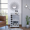 Chic Vegas Bar Cart with Glass Doors & Liquor Cubbies