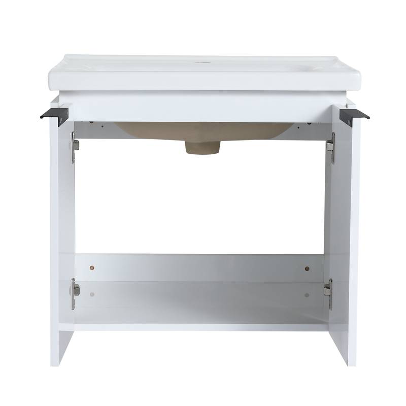 Chic Soft-Close Bathroom Vanity with Sink and Shelves