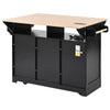 Versatile Kitchen Island Cart with Drop Leaves and Power Outlet