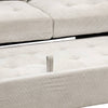 Chic Light Gray Chaise Lounge with Hidden Storage and USB Charger