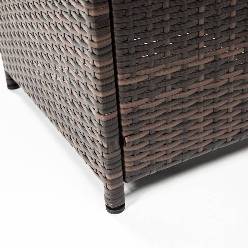 Cozy Wicker Fire Pit Table