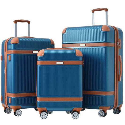 Lightweight Triple Spinner Luggage Set with TSA Lock