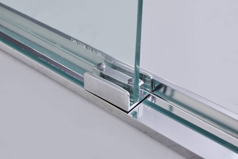 Sleek Slide Shower Door - Clear Safety Glass & Chrome Finish