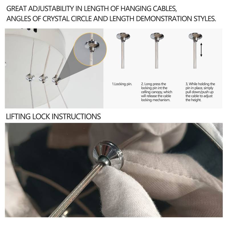 Radiant Elegance Adjustable LED Chandelier