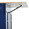Blue Rolling Kitchen Island with Drop Leaf & Storage