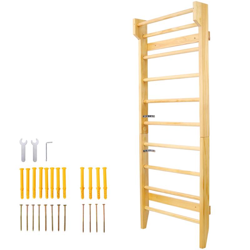 Versatile Wooden Wall Ladder for Home Workouts