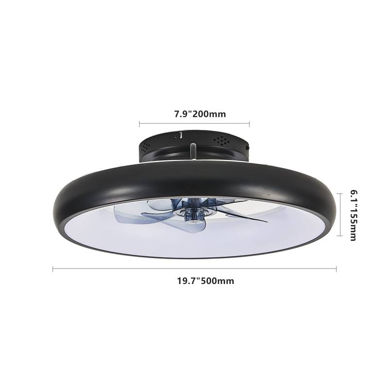 Smart LED Ceiling Fan Light – Dimmable & Color Adjustable with App & Remote Control