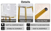 Chic Crystal Dining Chairs - Set of Four with Gold Legs
