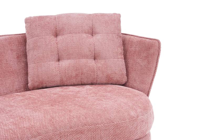 Chic Pink Loveseat with Gold Legs