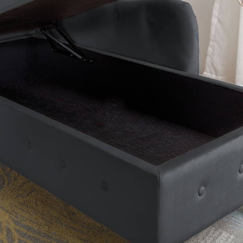 Velvet Dream Lounge Chair with Storage & Pillow