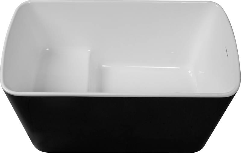 Sleek Black Square Soaking Tub: Japanese Design for Ultimate Relaxation