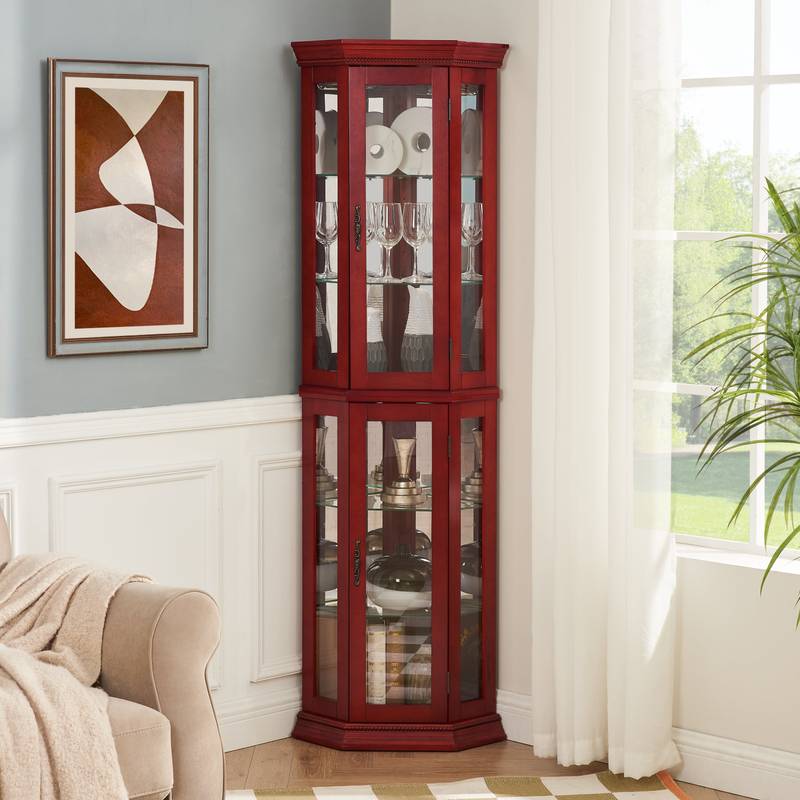 Luminous Corner Curio Cabinet