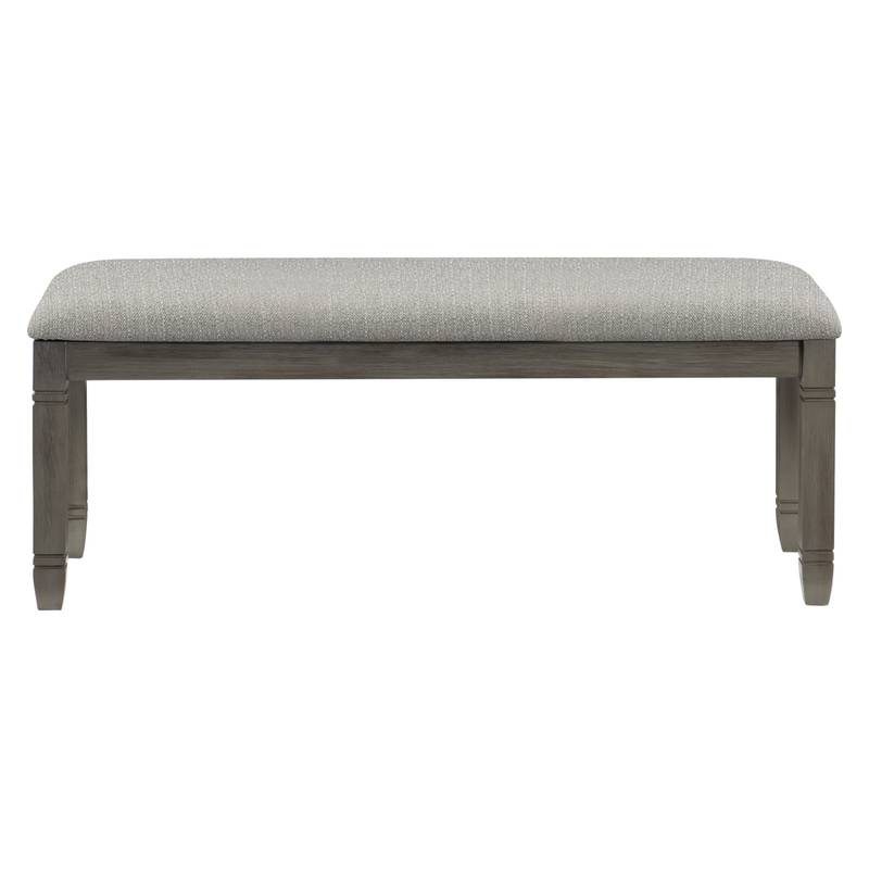 Rustic Gray Dining Bench