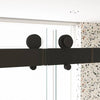 Sleek Matte Black Soft-Close Shower Door
