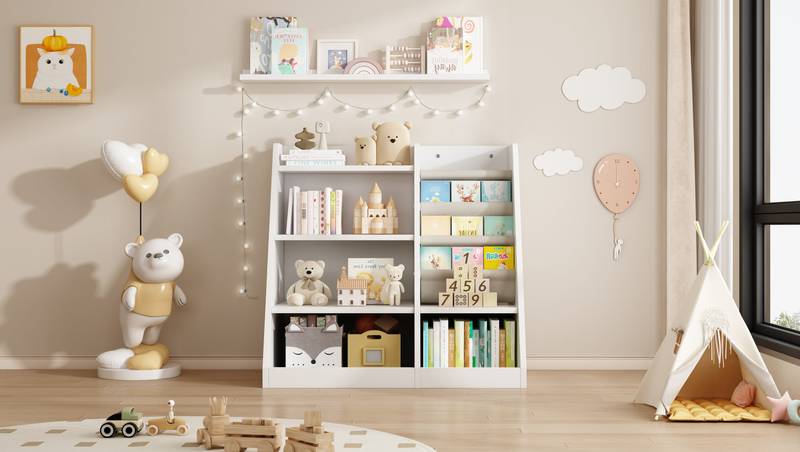 Cozy Kids Book Nook Storage Shelf