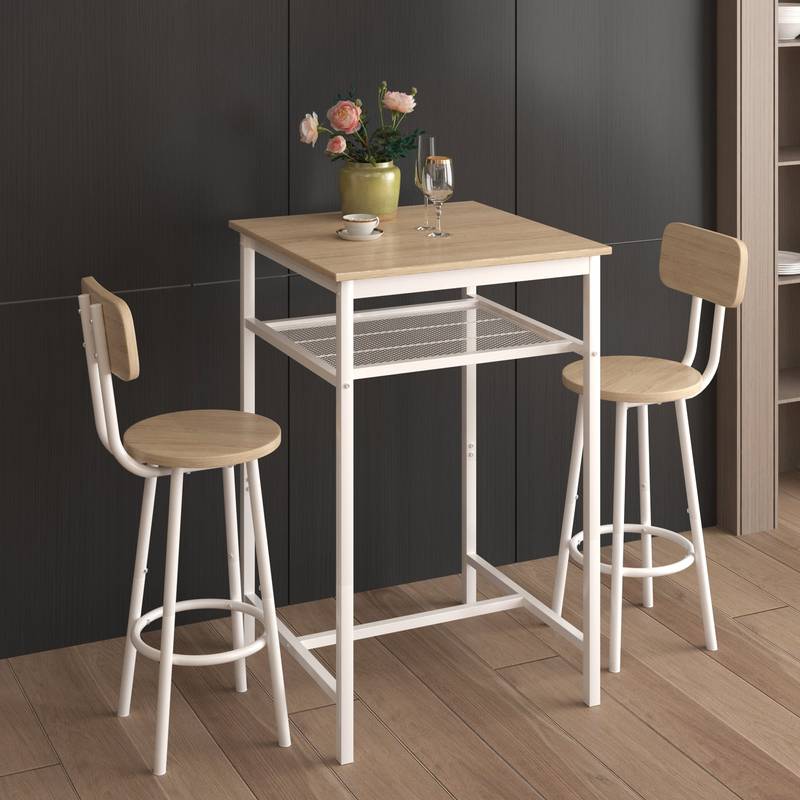 Chic Bar Table Set with Cozy Stools