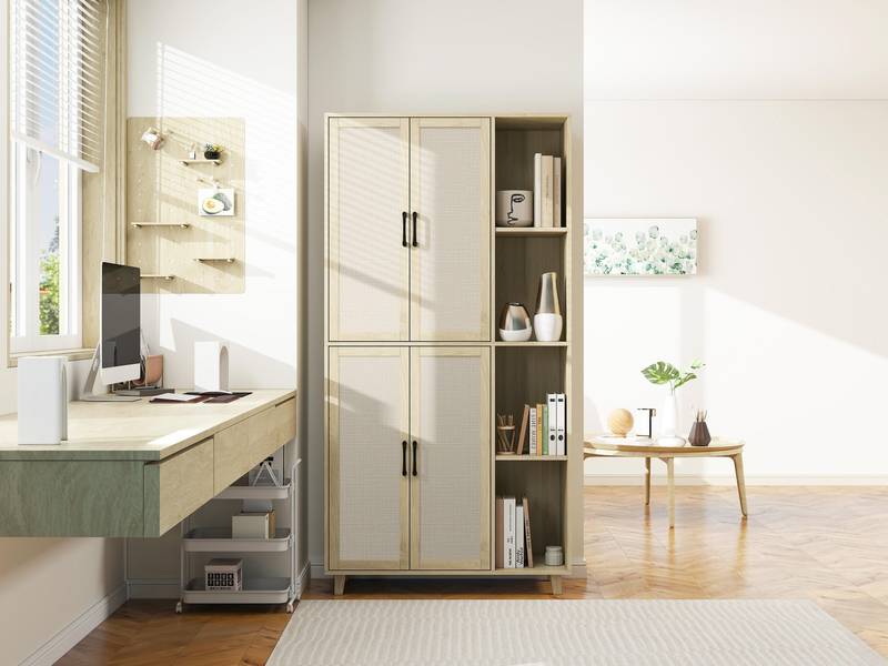 Versatile 4-Door Storage Cabinet