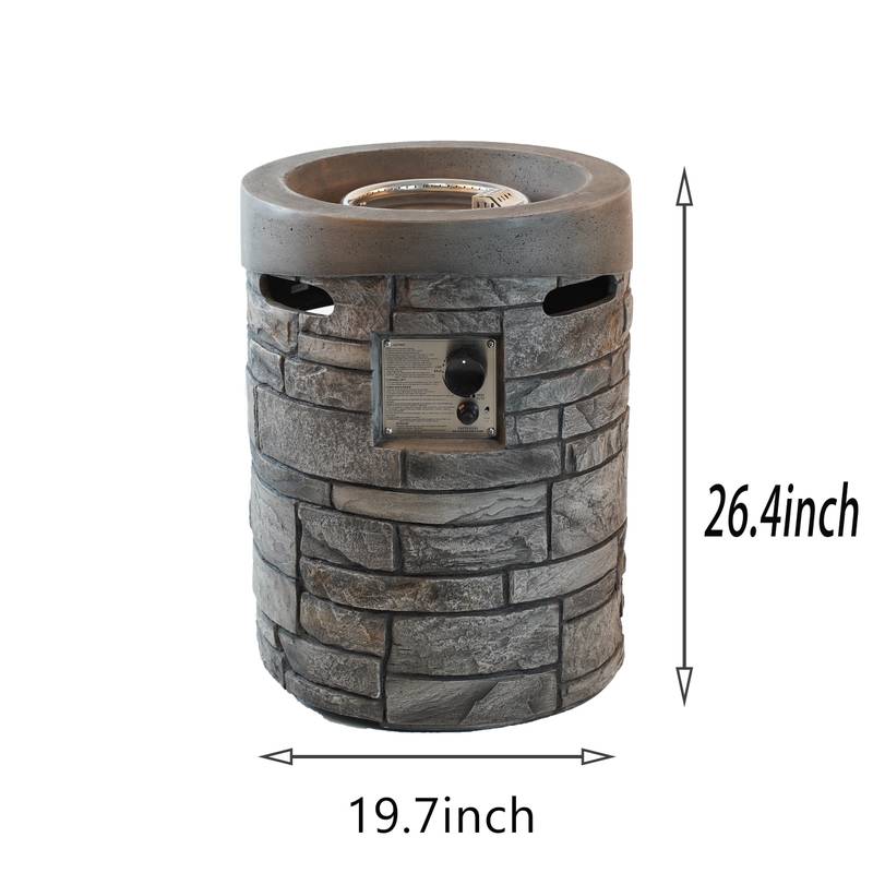 CozyGlow Outdoor Gas Fire Pit with Lava Stones & Cover
