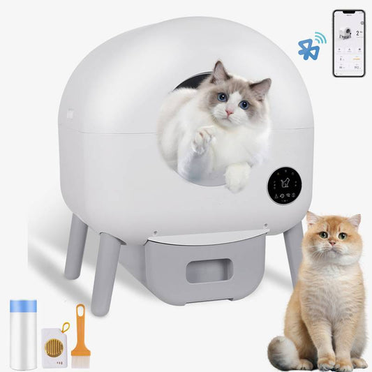 Purrfect Clean Litter Box - Hassle-Free Self-Cleaning for Multiple Cats!