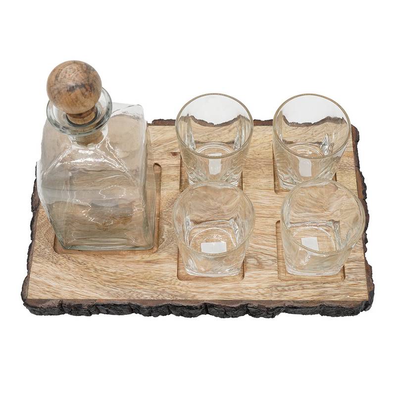 Alaine Mango Wood Bar Set