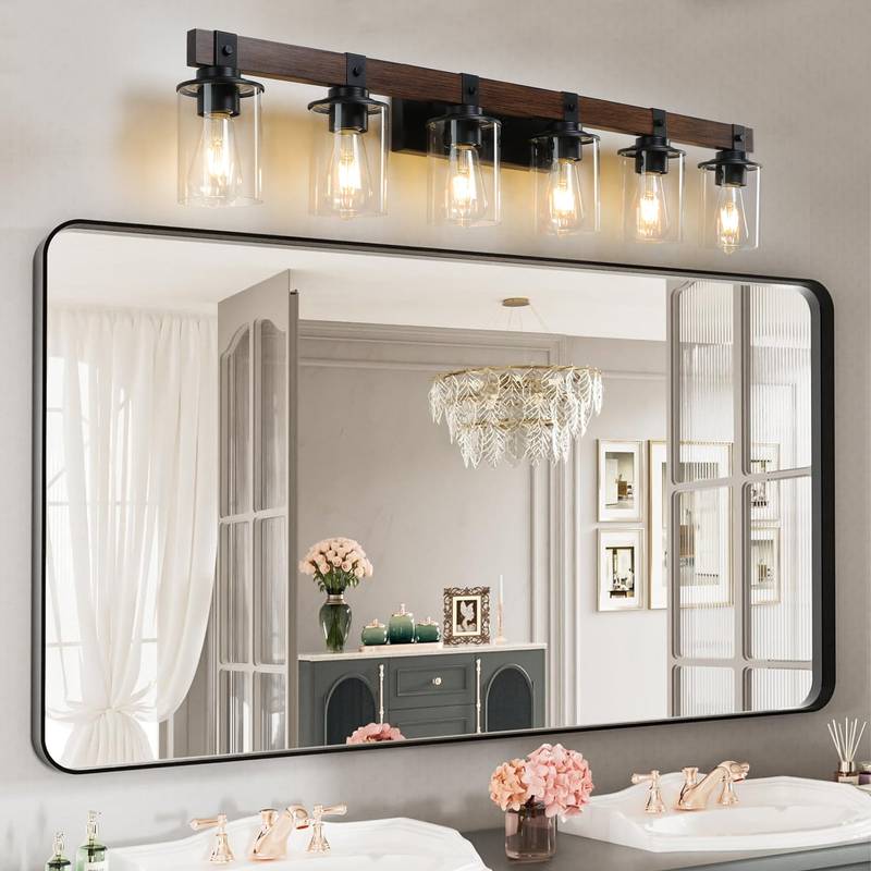 Rustic Farmhouse 6-Light Vanity Sconce