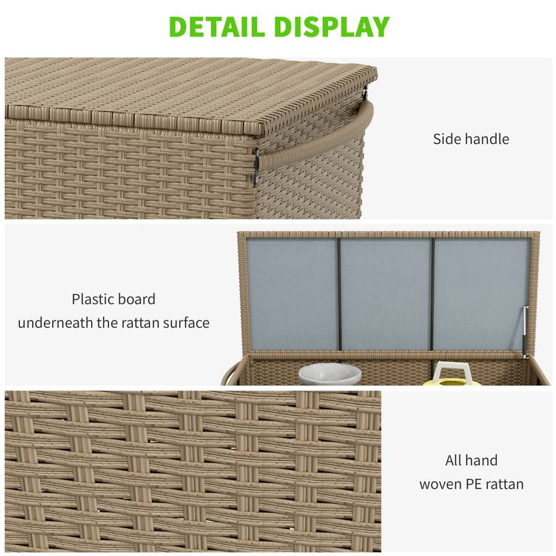 Outsunny Wheeled Outdoor Storage Chest - Perfect for Garden Gear and Pool Toys