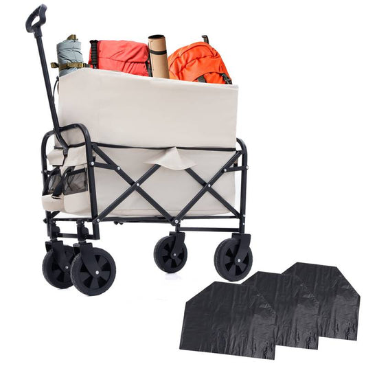 Versatile Collapsible Beach Wagon with Liner Bags