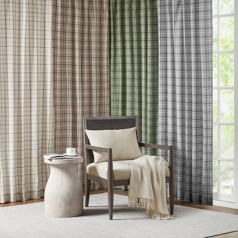 Cozy Plaid Curtain Panel