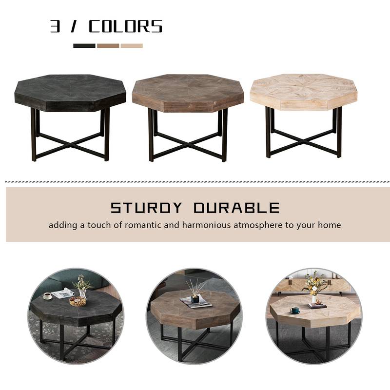 Rustic Charm Patchwork Coffee Table