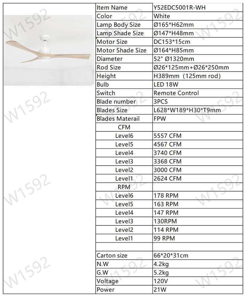 Cozy Breeze Ceiling Fan with Lights & Remote