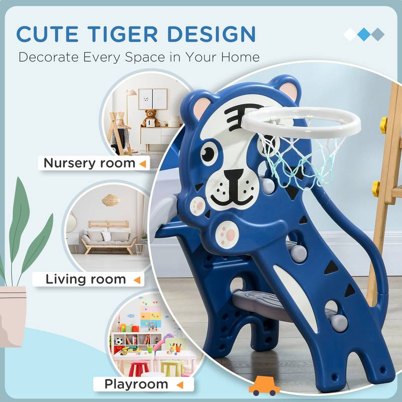 Cozy Indoor Slide & Hoop for Toddlers